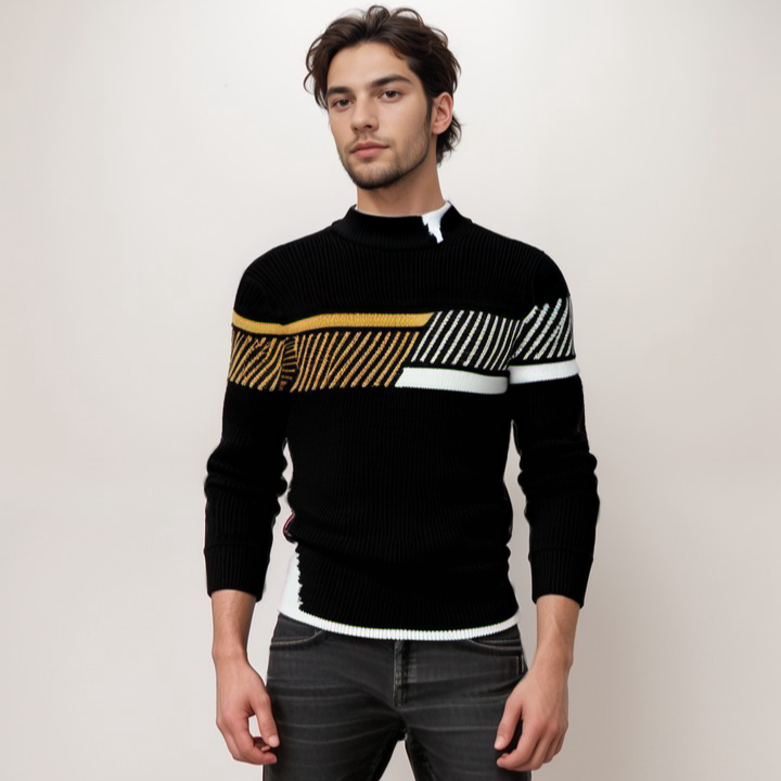 Levoire | Pull En Tricot En Mélange De Coton Avec Motif