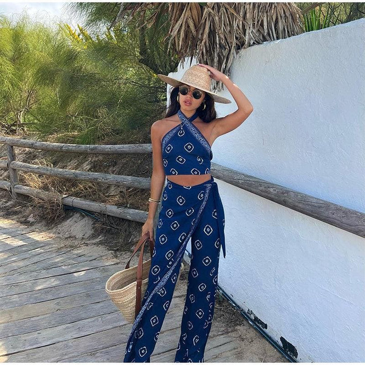Levoire | Ensemble Deux Pièces Avec Look Bandana Bleu