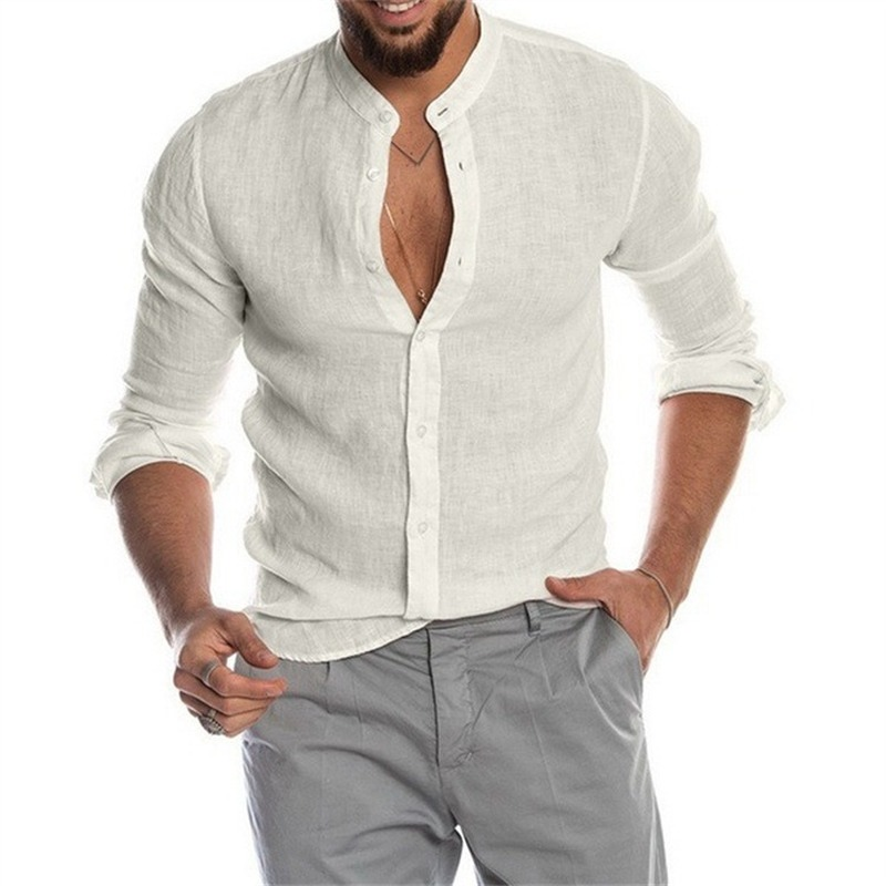 Levoire | Chemise En Lin Couleurs Unies Blanc