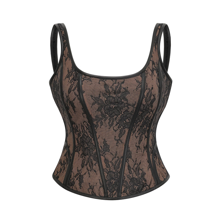 Levoire | Haut Top En Dentelle Marron