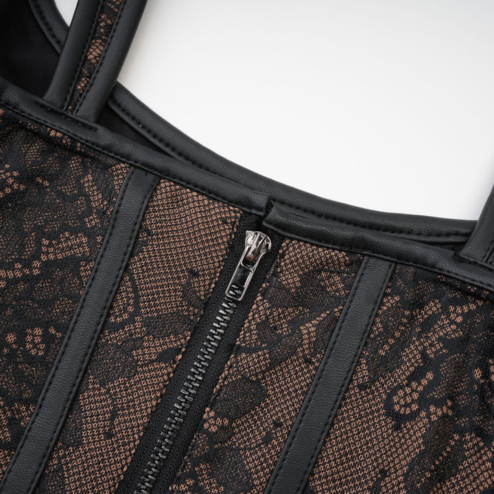 Levoire | Haut Top En Dentelle Marron
