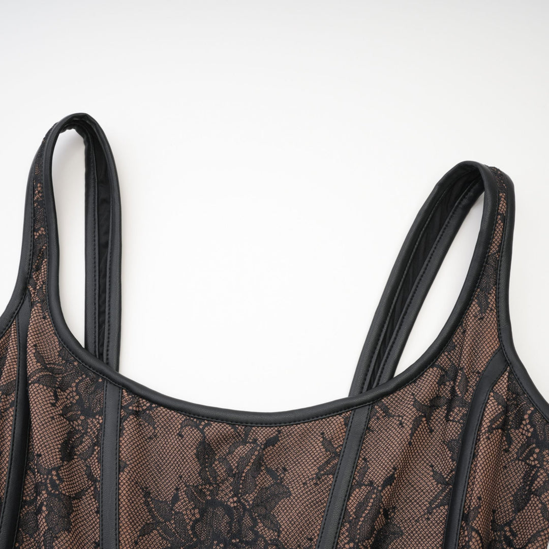 Levoire | Haut Top En Dentelle Marron