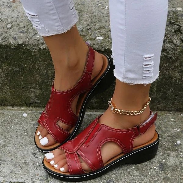 Levoire | Sandales En Cuir Naturel Rot