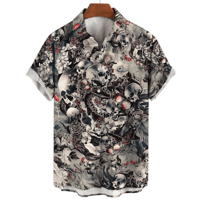 Levoire | T-shirt Design Crâne Homme T-shirt Graphique Artistique Homme Confortable Jardin Spirituel Crâne