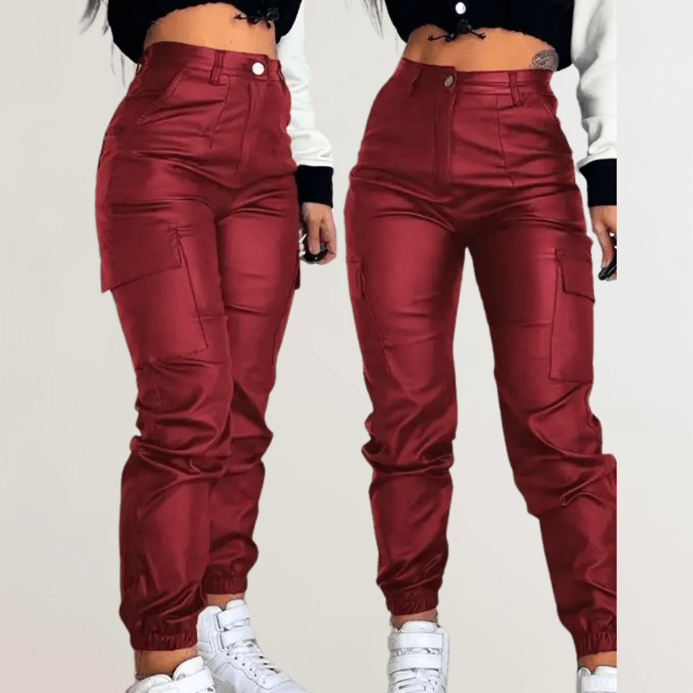 Levoire | Veste Luxe Femme Imperméable Long Manteau Rouge vin