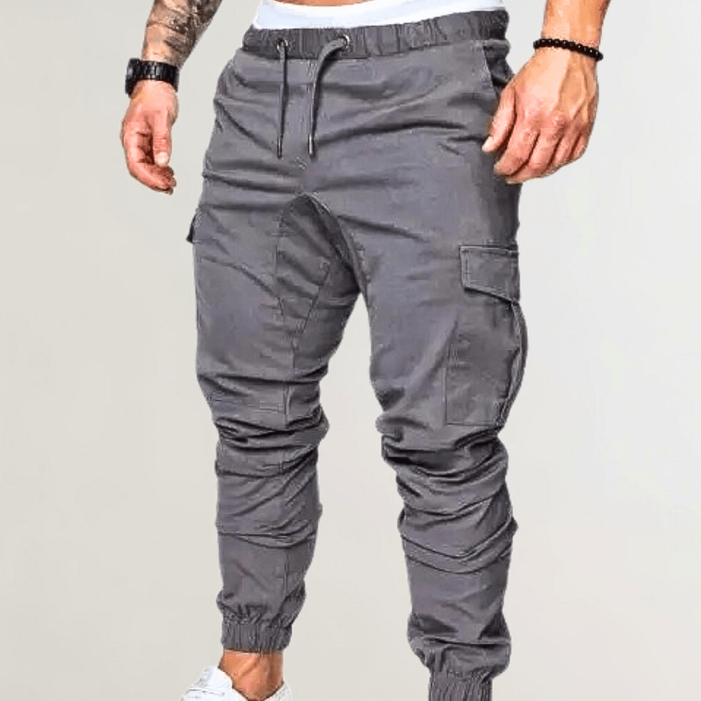 Levoire | Pantalon Cargo Hommes Pantalon Cargo Décontracté Confortable & Tendance Gris clair