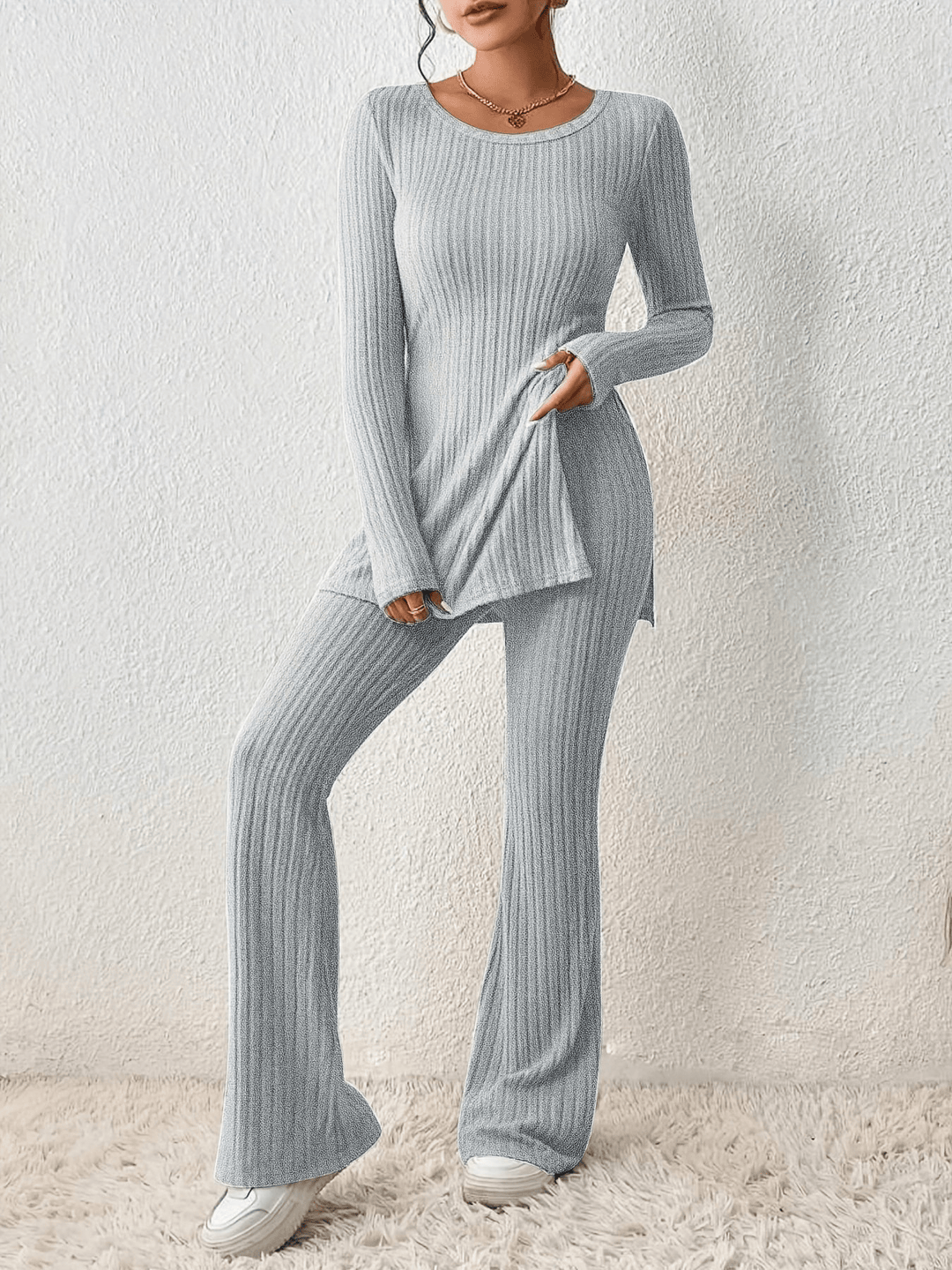 Levoire | Ensemble 2 pièces confortable femme Gris