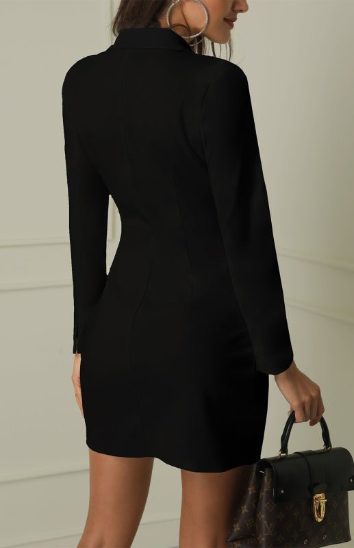 Levoire | V-Collier Double Poitrine Manteau Robe