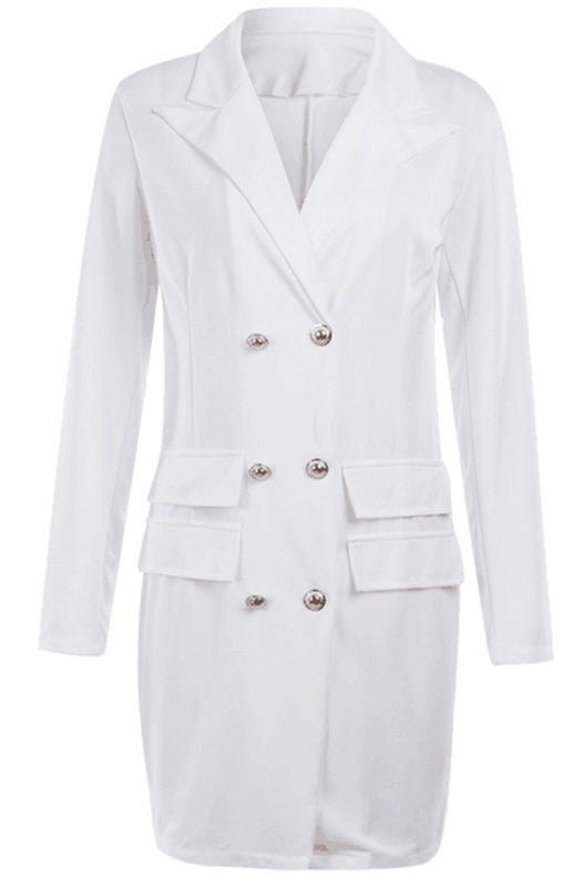 Levoire | V-Collier Double Poitrine Manteau Robe