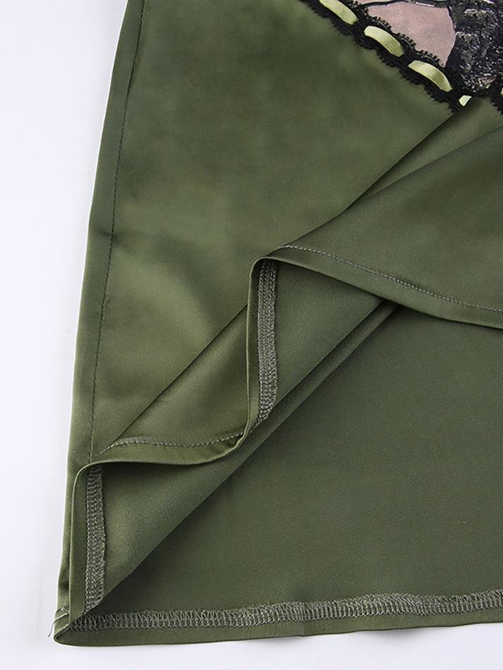 Levoire | Décolleté Patchwork Robe Mini En Dentelle