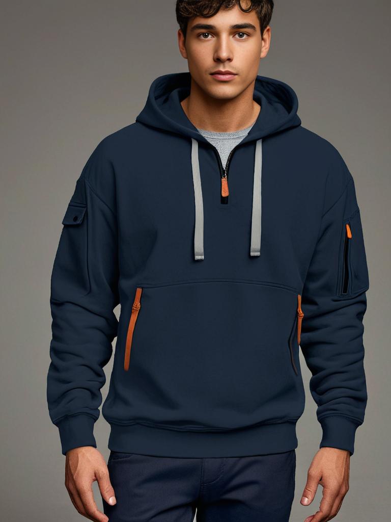 Levoire | Sweat À Capuche Pour Hommes Avec Poches Zippées