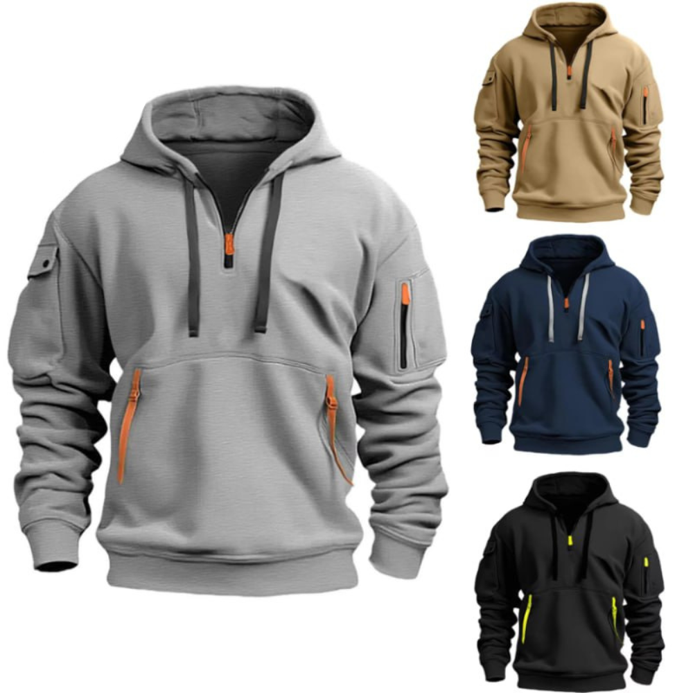 Levoire | Sweat À Capuche Pour Hommes Avec Poches Zippées
