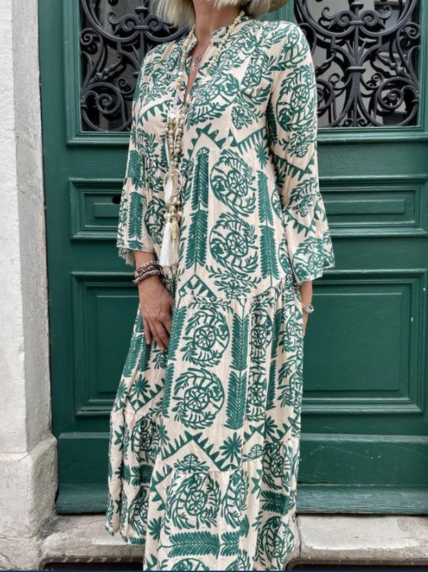 Levoire | Femme Maxi-robe à manches longues Vert