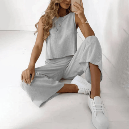 Levoire | Ensemble respirant été femme Gris clair