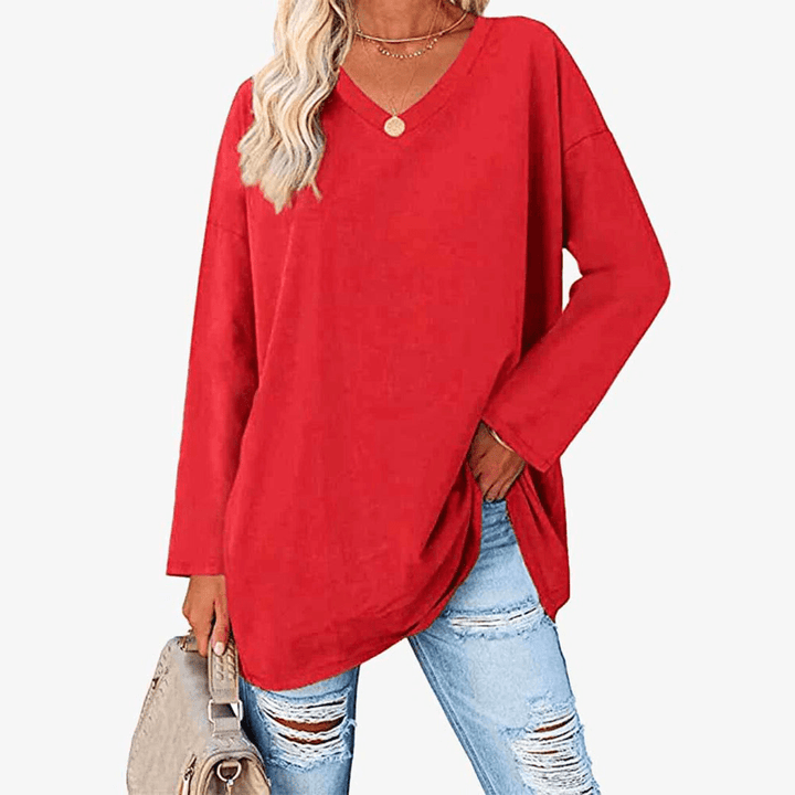 Levoire | Pull Femme Pull Élégant Avec Manches Longues Tenue Décontractée & Confort Rot