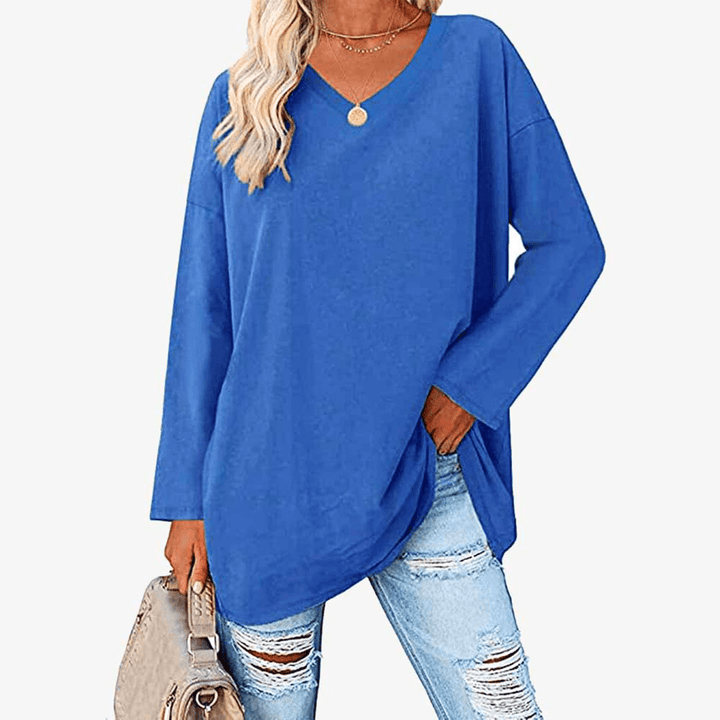 Levoire | Pull Femme Pull Élégant Avec Manches Longues Tenue Décontractée & Confort Bleu