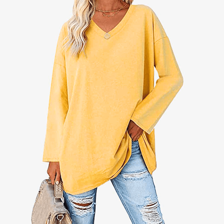 Levoire | Pull Femme Pull Élégant Avec Manches Longues Tenue Décontractée & Confort Jaune
