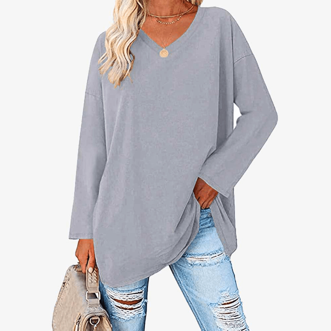 Levoire | Pull Femme Pull Élégant Avec Manches Longues Tenue Décontractée & Confort Gris