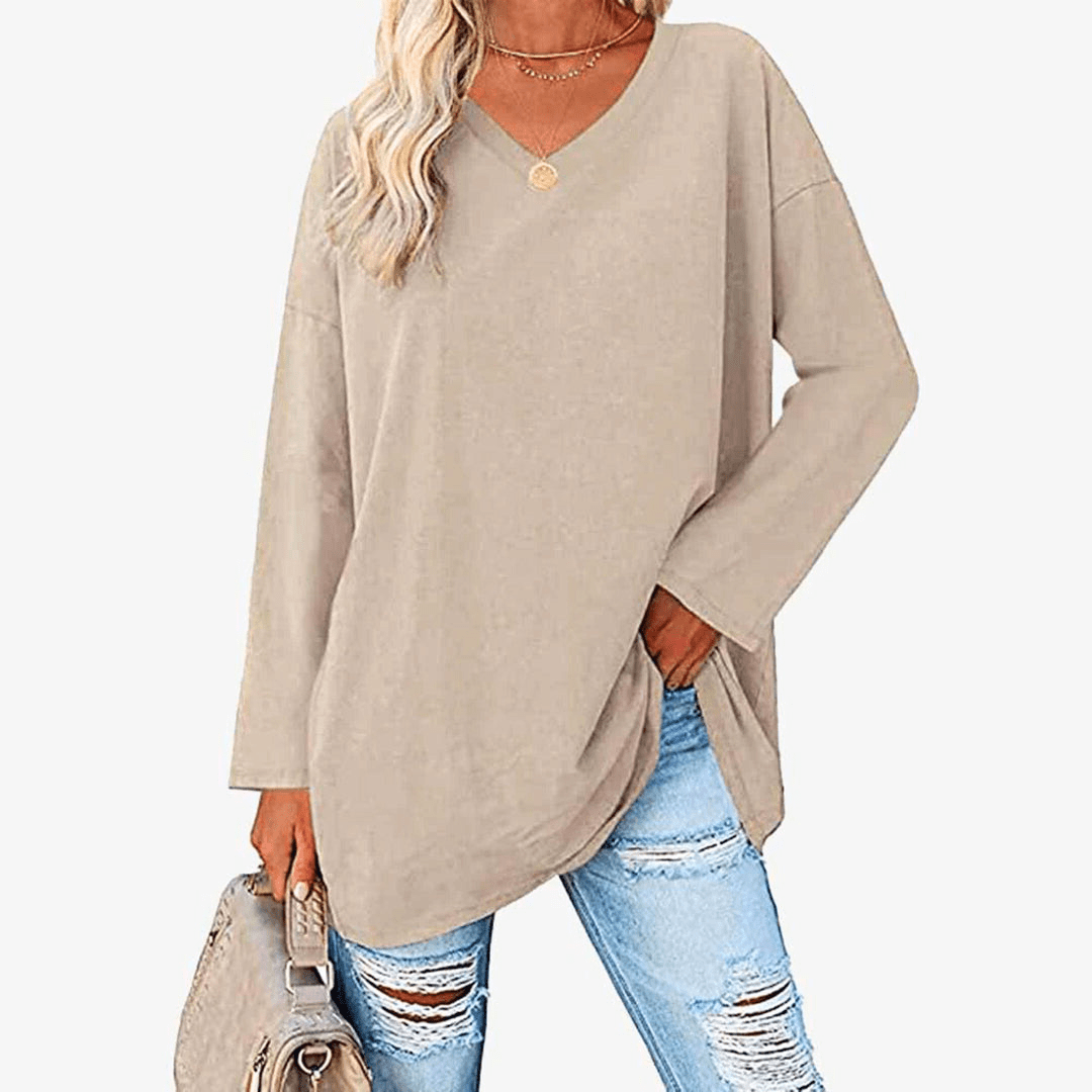 Levoire | Pull Femme Pull Élégant Avec Manches Longues Tenue Décontractée & Confort Khaki
