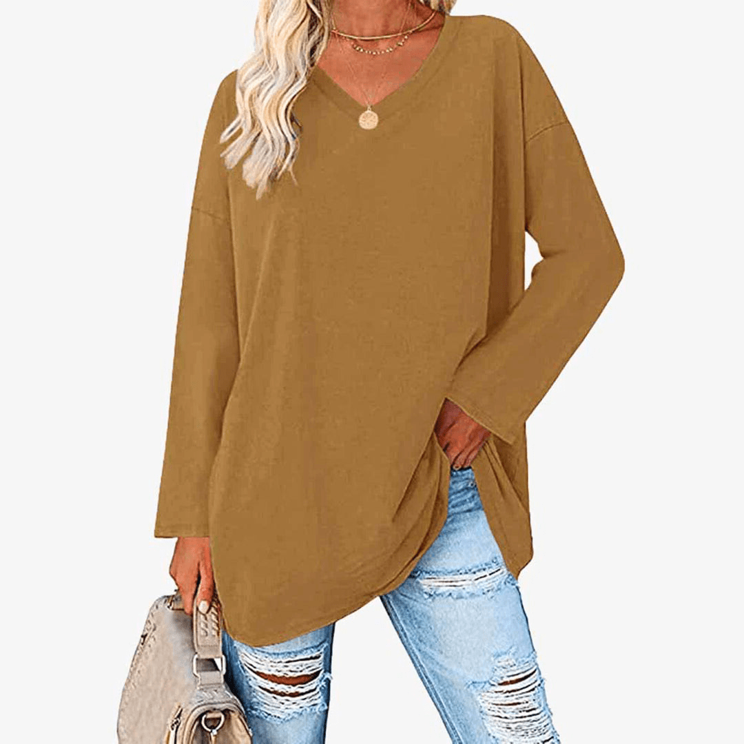 Levoire | Pull Femme Pull Élégant Avec Manches Longues Tenue Décontractée & Confort Jaune foncé