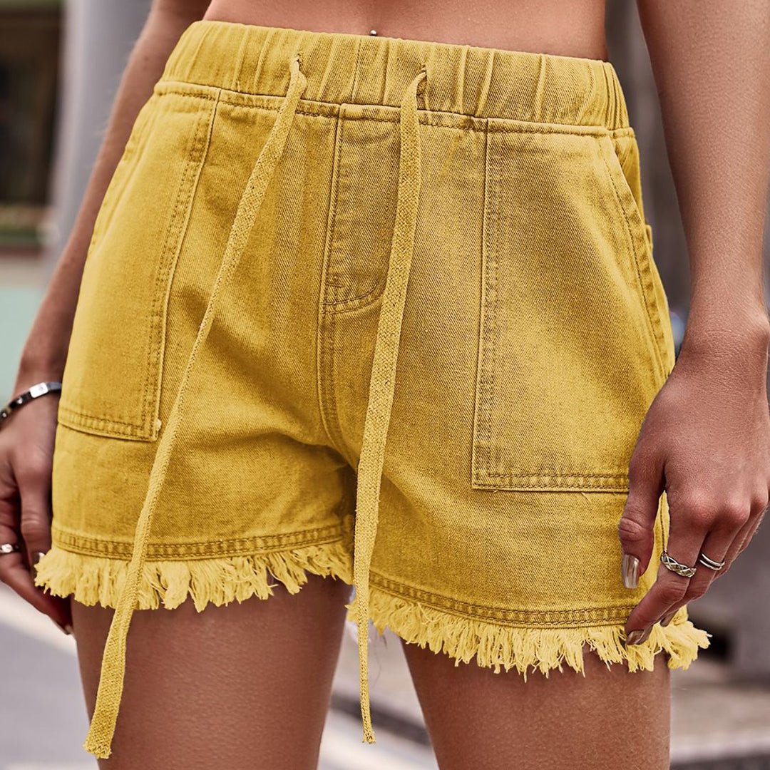 Levoire | Pantalons Courts Élégants Pour Femmes Jaune