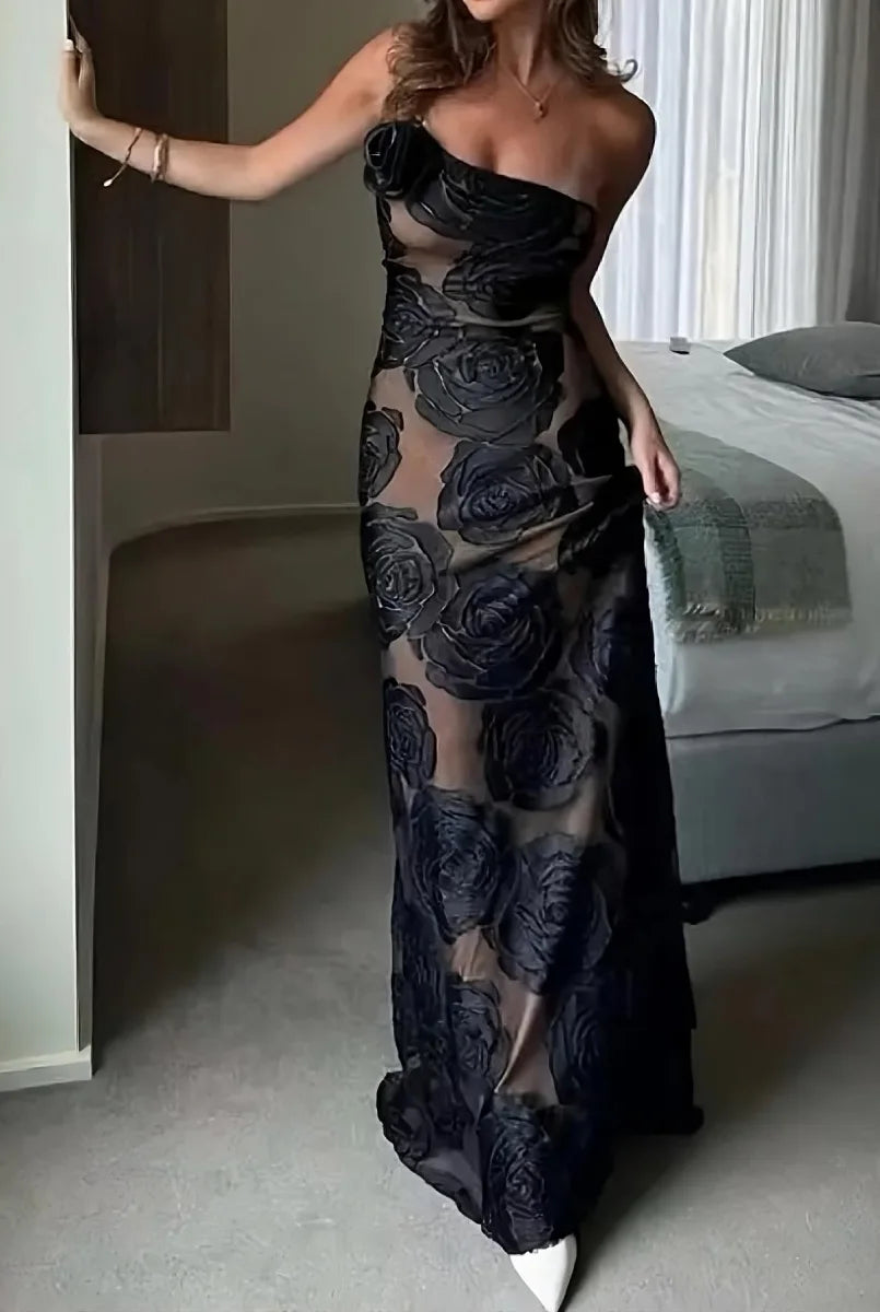 Levoire | Robe en mesh à motif