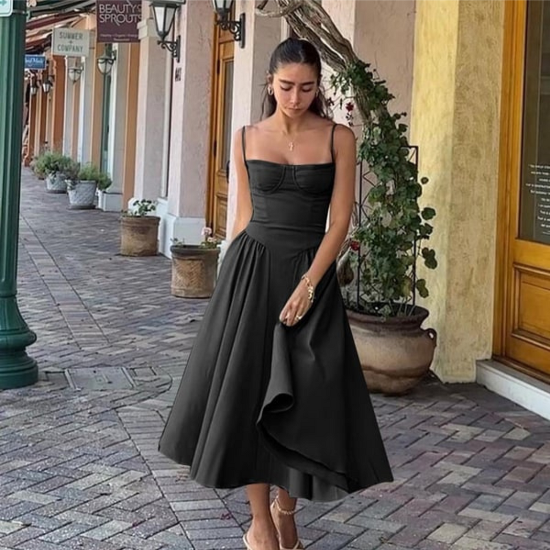 Levoire | Robe longue pour femmes été Noir