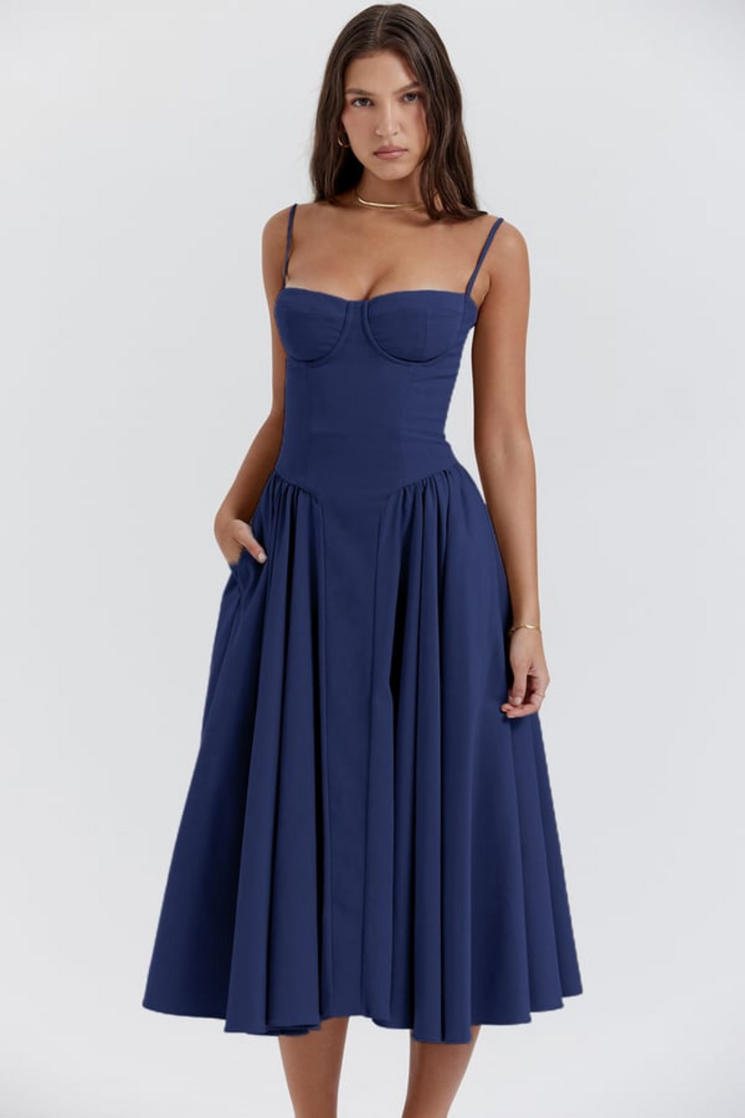 Levoire | Robe longue pour femmes été Bleu foncé