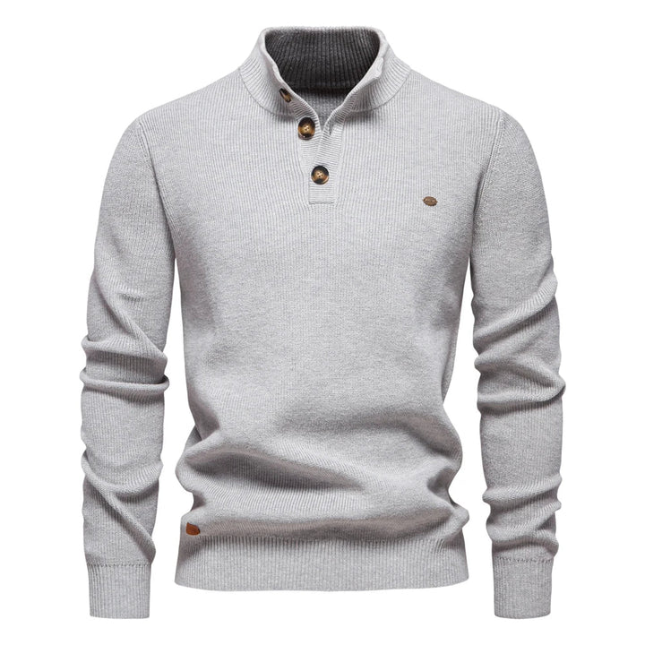 Levoire | Pull Homme Avec Design À Boutons Gris clair