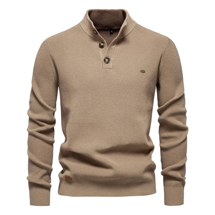 Levoire | Pull Homme Avec Design À Boutons Khaki