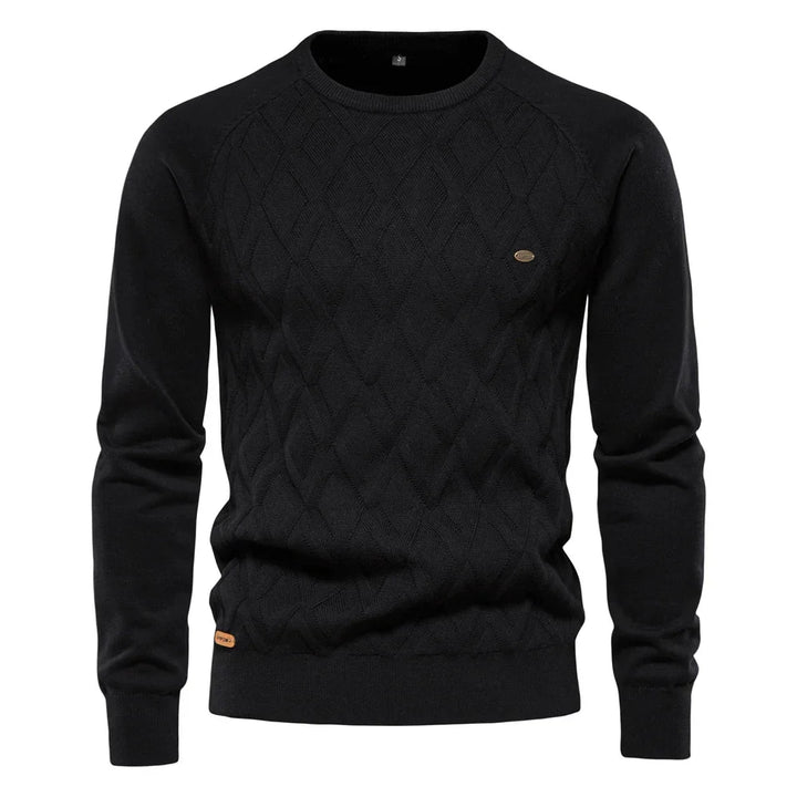 Levoire | Pull Pour Hommes À Motif À Carreaux Noir