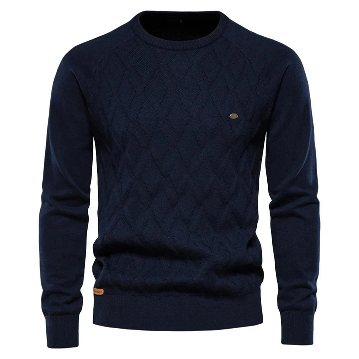 Levoire | Pull Pour Hommes À Motif À Carreaux Bleu foncé