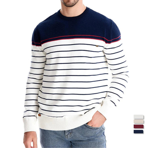 Levoire | Pull Homme Avec Motif Rayé