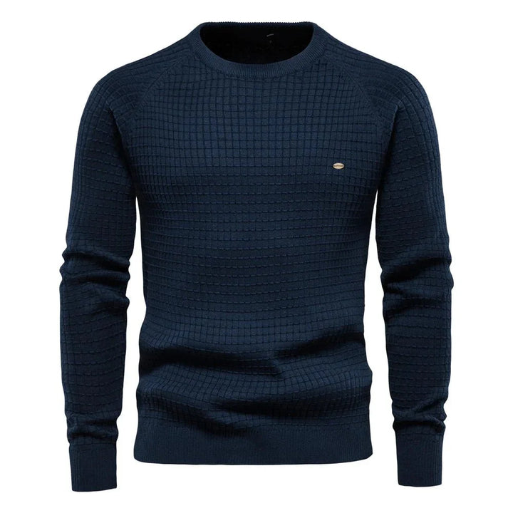Levoire | Pull Homme À Motif Losange Bleu foncé
