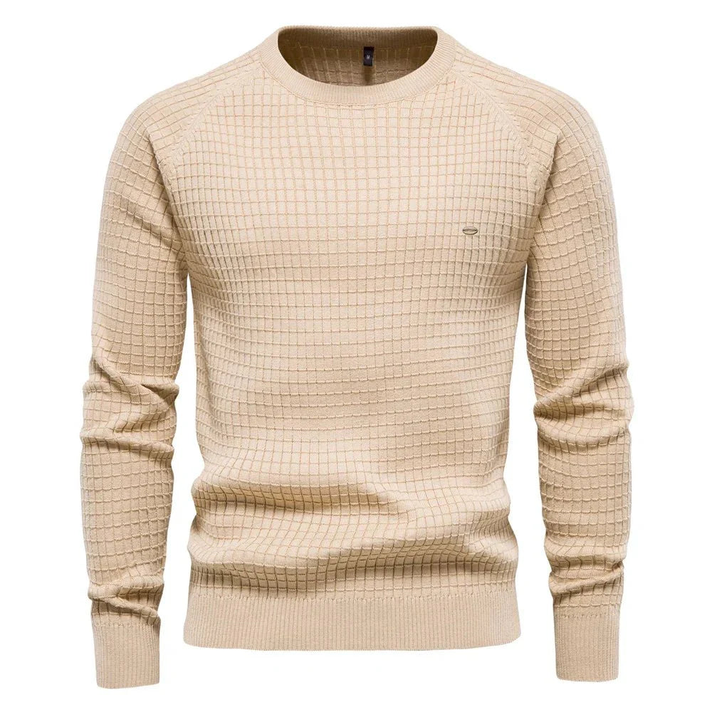 Levoire | Pull Homme À Motif Losange Khaki