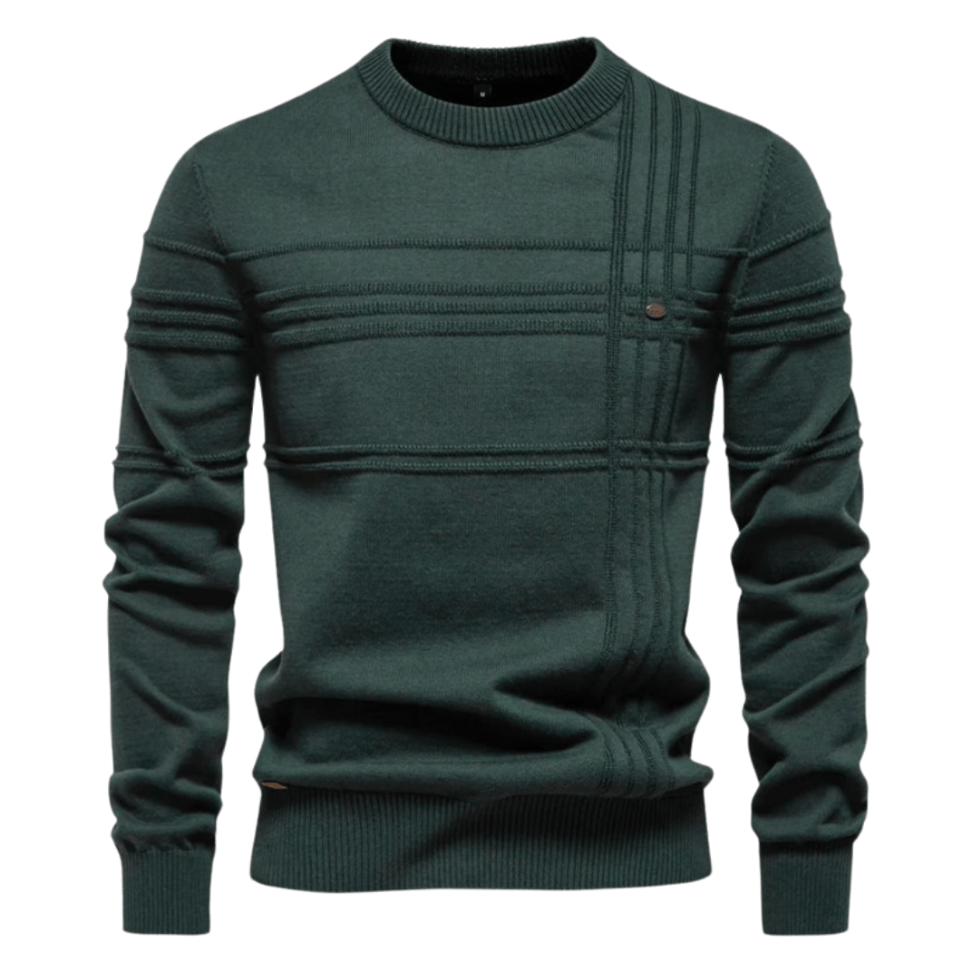 Levoire | Pull Pour Hommes Avec Design À Carreaux Vert