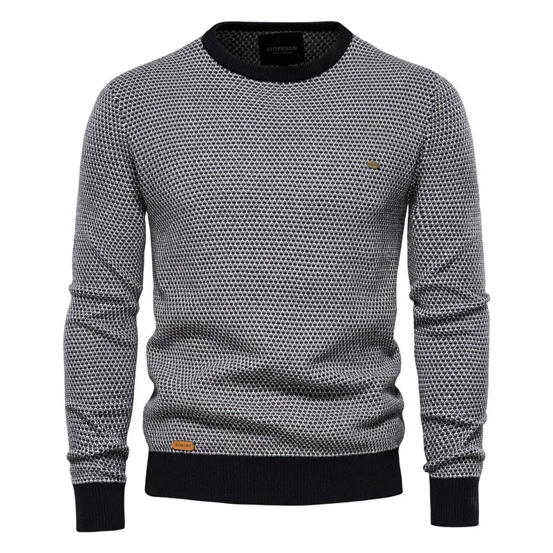 Levoire | Pull Pour Hommes Avec Motif Losanges Noir