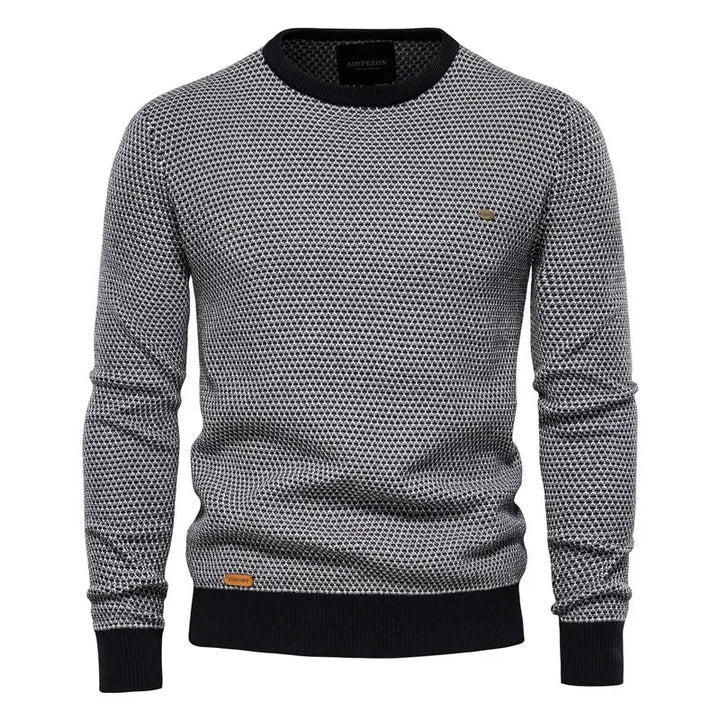 Levoire | Pull Pour Hommes Avec Motif Losanges Noir