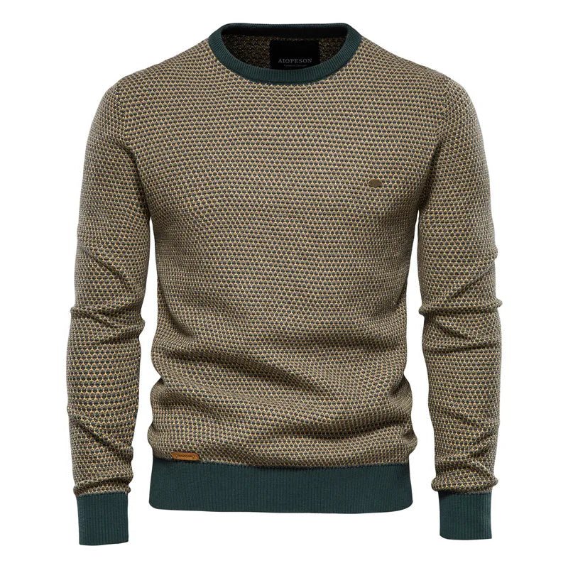 Levoire | Pull Pour Hommes Avec Motif Losanges Vert
