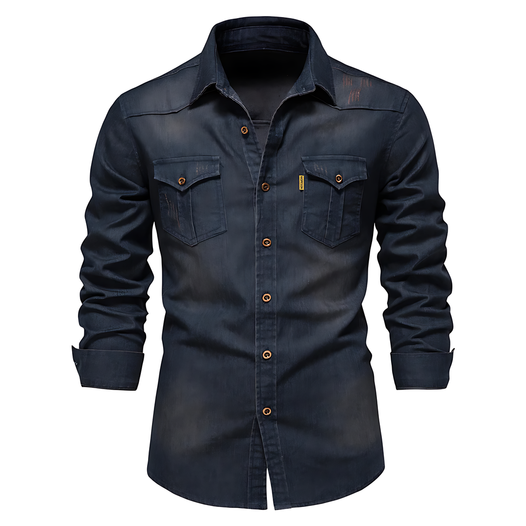 Levoire | Chemises En Coton Pour Hommes Bleu marine