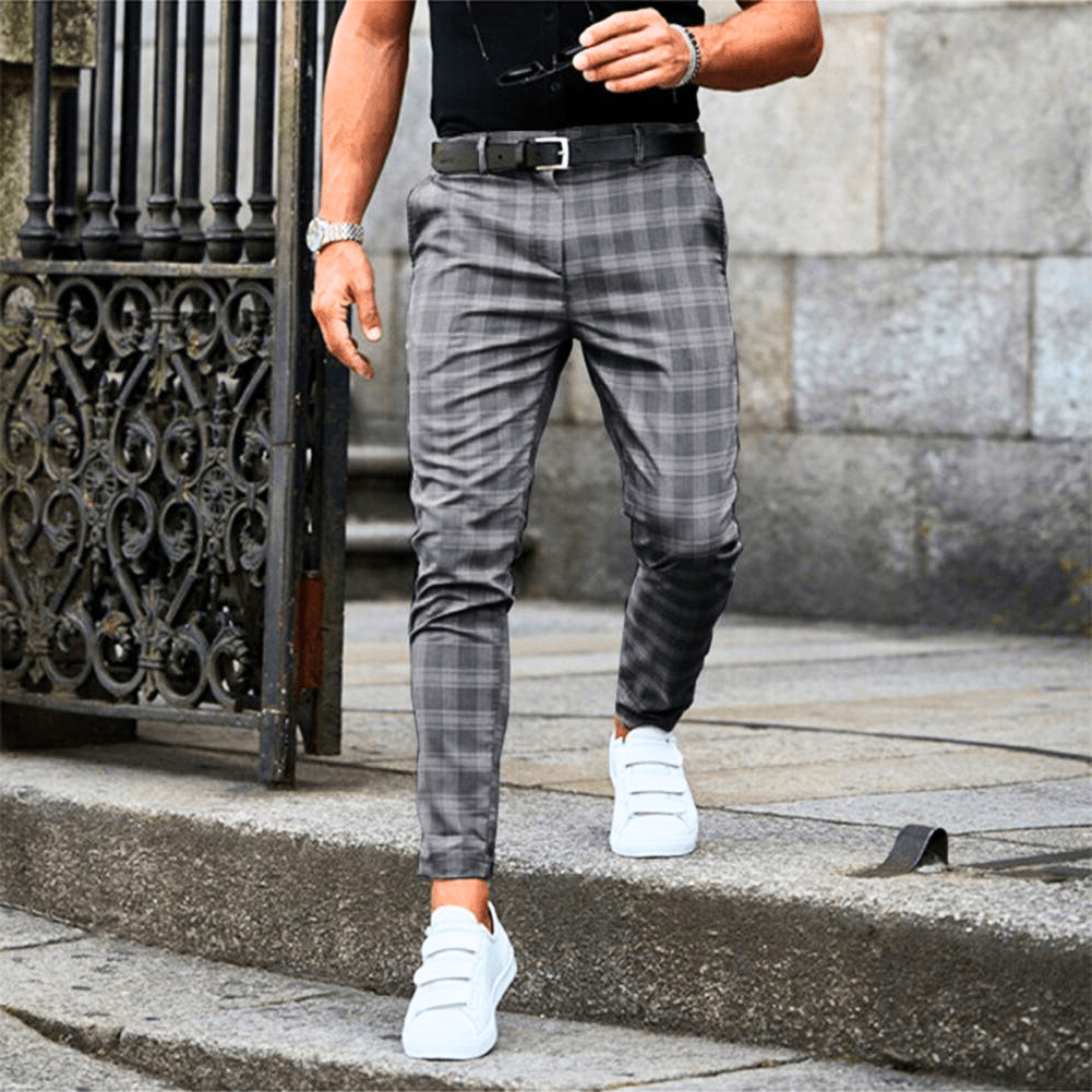Levoire | Pantalon Chino Style Élégant Décontracté Ajusté Pour Hommes Gris
