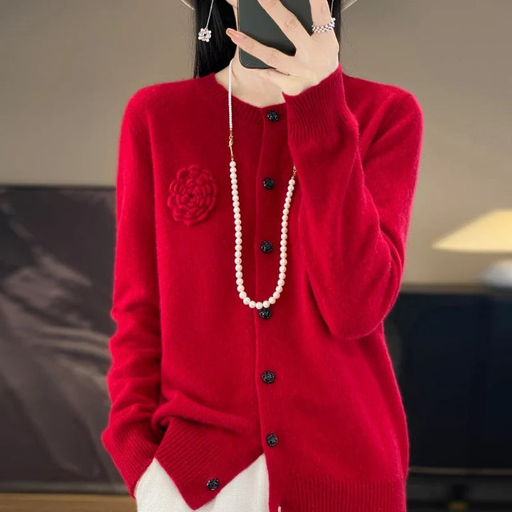 Levoire | Pull Ras Du Cou Avec Sensation Cachemire Rot