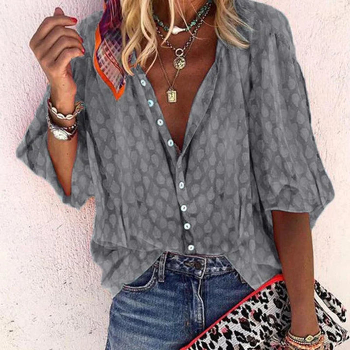 Levoire | Veste Relaxante Et Confortable À Bouton Gris