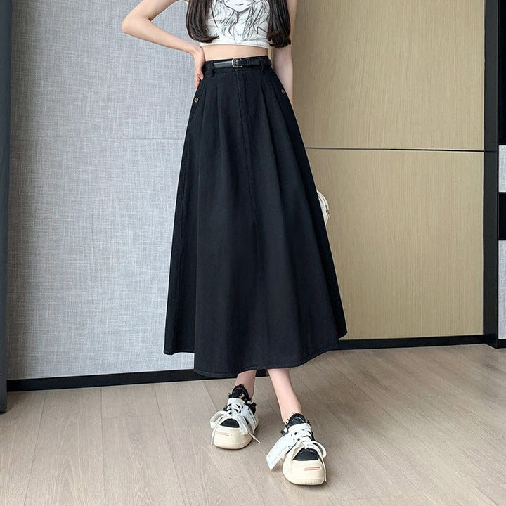 Levoire | Jupe Maxi Élégante À Boutons Nior