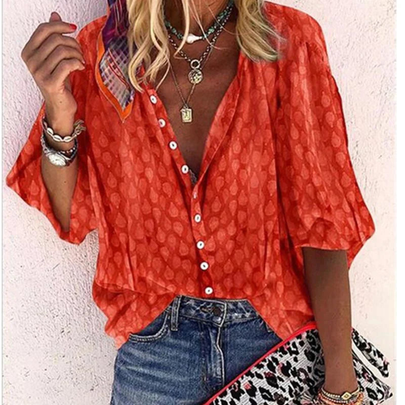 Levoire | Veste Relaxante Et Confortable À Bouton Orange