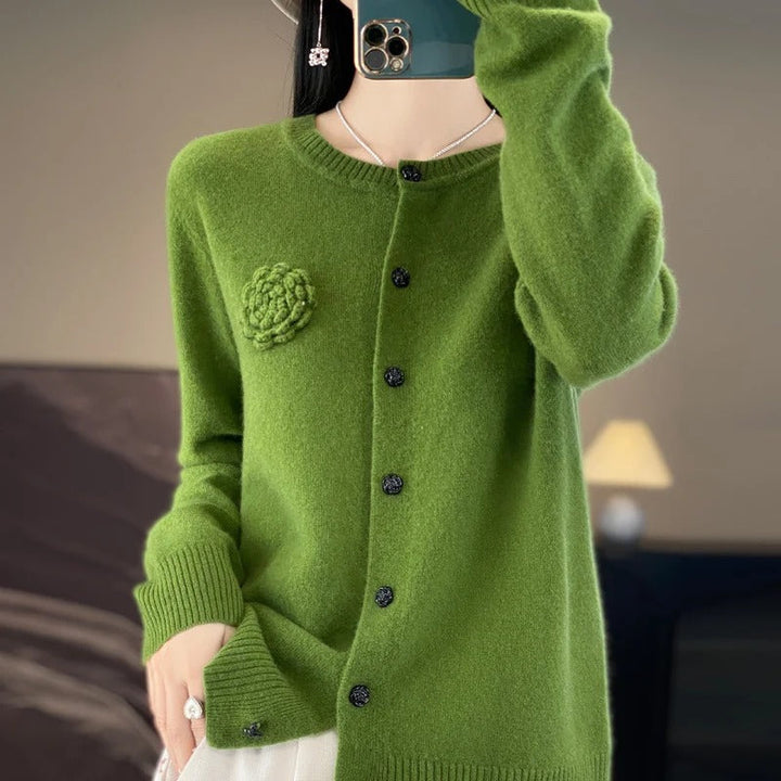 Levoire | Pull Ras Du Cou Avec Sensation Cachemire Vert