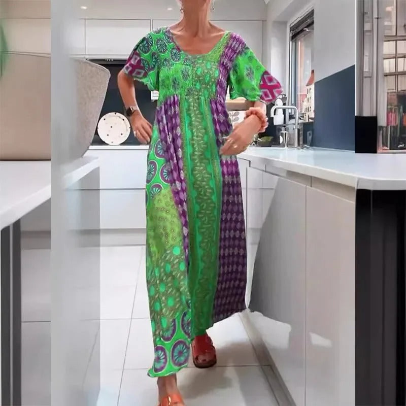 Levoire | Robe d'été simple et décontractée Vert
