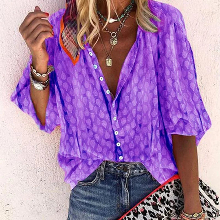 Levoire | Veste Relaxante Et Confortable À Bouton Violet