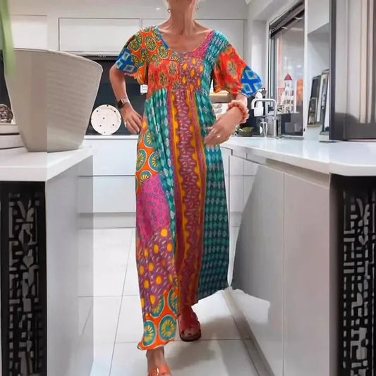 Levoire | Robe d'été simple et décontractée Orange