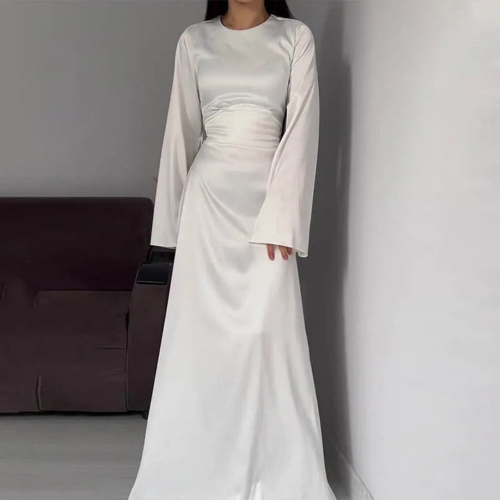 Levoire | Robe longue élégante en satin Blanc